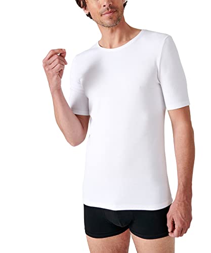 Damart Herren Kurzarm-Shirt, Wärmegrad Medium 3. Thermounterwäsche-Oberteil, Weiß (Weiß), L von Damart