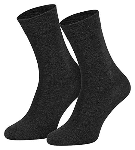 Dameris 3 Paar hochwertige Komfortsocken ohne Gummi (43/46, Anthrazit) von Dameris