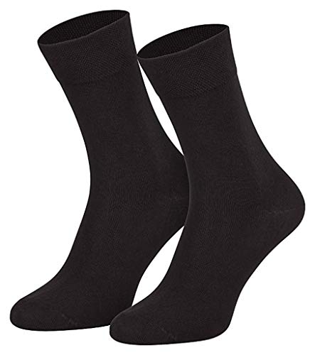 Dameris 3 Paar hochwertige Herrensocken Anzugsocken Bürosocken Komfortsocken ohne Gummi (39/42, schwarz) von Dameris