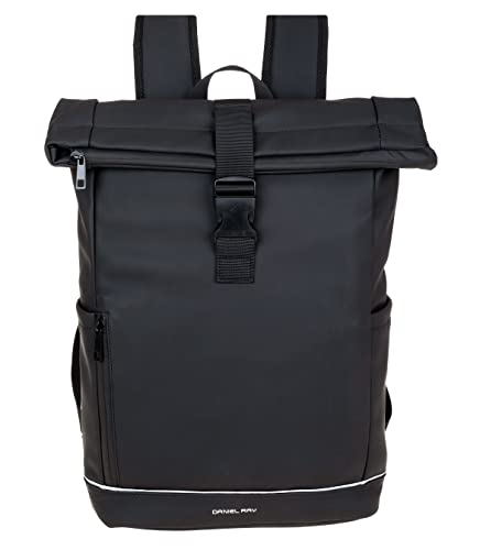 Daniel Ray Rucksack Kurierrucksack Daypack Highlands Größe Large DIN A4 Laptop Fach Fahrradrucksack Daypack Herren Damen Plane wetterfest 1086M + Schlüsselmäppchen (Black 00) von Daniel Ray