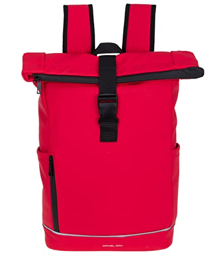 Daniel Ray Rucksack Kurierrucksack Daypack Highlands Größe Large DIN A4 Laptop Fach Fahrradrucksack Daypack Herren Damen Plane wetterfest 1086M + Schlüsselmäppchen (Red 04) von Daniel Ray