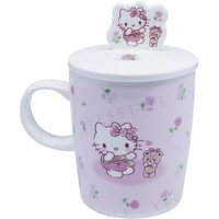 Sanrio Hello Kitty Ceramic Mug With Lid 1 pc von Daniel & Co.