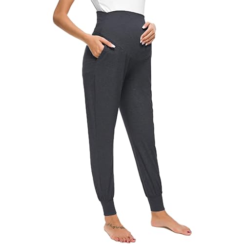 Umstandhose Baggy Freizeithose für Schwangere Schwangerschafts Schlafanzug Pyjamahose Jogginghose Lange Hosen Yogahose Damen von Daoba