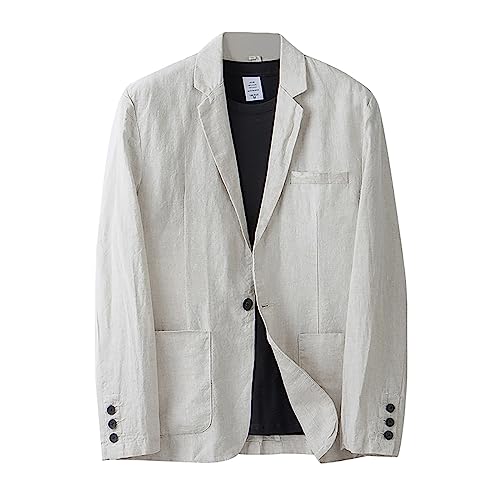Darringls Herren Leichte Sakko Blazer Freizeit Sportjacke aus Baumwolle und Leinen Sommer-Blazer Herren Freizeit Anzugjacke Sommersakko Leichter Anzug Blazer Einfarbig Blazer Jackett für Männer Darringls Herren Leichte Sakko Blazer Freizeit Sportjacke aus Baumwolle und Leinen Sommer-Blazer Herren Freizeit Anzugjacke Sommersakko Leichter Anzug Blazer Einfarbig Blazer Jackett für Männer von Darringls