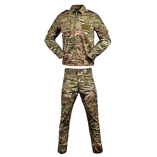 Darringls Taktisch Jacke Taktisch Uniform Softairjacke Taktische Männer Armee Militär Paintball Airsoft Jagd Schießen BDU Kampf Jacke Shirt & Hosen Anzug Camo für Kriegsspiel von Darringls