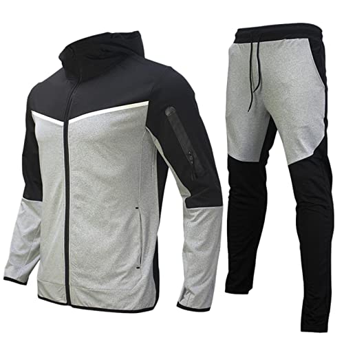 Herren Jogginganzug Trainingsanzug Sportanzug Fußball Sporthose Hoodie Hose Atmungsaktives Sporttraining Fitness-Trainingsanzug Sportbekleidung Lauf-TrainingsanzugJogginganzug für Gym Warm Tracksuit von Darringls