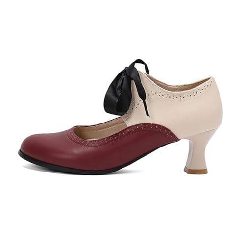 Damen Mary Janes Pumps High Heel Kleid Schuhe Bequeme niedrige Plattform Pumps Geschlossene Spitze Zehenpartie Bequeme für Arbeit Büro Hochzeit Tanzen Oktoberfest-Schuhe Damen Mary Janes Pumps High Heel Kleid Schuhe Bequeme niedrige Plattform Pumps Geschlossene Spitze Zehenpartie Bequeme für Arbeit Büro Hochzeit Tanzen Oktoberfest-Schuhe von Dasongff