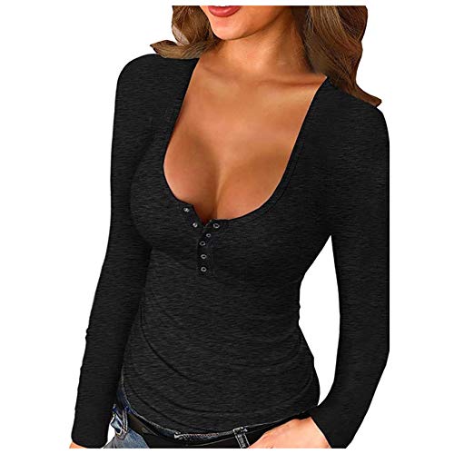 Dasongff Damen Blusen Sexy Tief V-Ausschnitt Kurzarm Crop Tops Knit Shirts Modisch Bluse Slim Fit Einfarbig Elegante Oberteile Tops Leicht Shaper Top Perfect Fasching Partytop von Dasongff