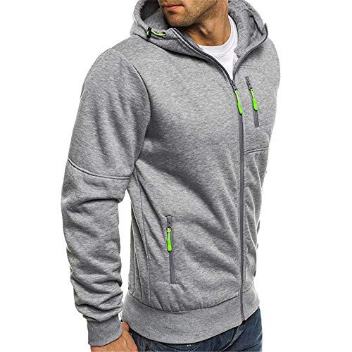 Dasongff Herren Hoodie Sweatjacke Kapuzenpullover Sweatshirt Kapuzenjacke Kapuzenpulli mit Reißverschluss Langarm Sport Style Casual Fitness Training Laufbekleidung Basic Sportshirt Herbst Winter von Dasongff