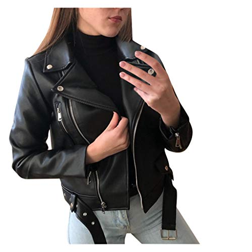 Dasongff PU Lederjacke Damen Wildleder Biker Jacke Slim Fit Moto Biker Kurzmantel Frauen Jacke Multi Größe Schwarz Dasongff PU Lederjacke Damen Wildleder Biker Jacke Slim Fit Moto Biker Kurzmantel Frauen Jacke Multi Größe Schwarz von Dasongff