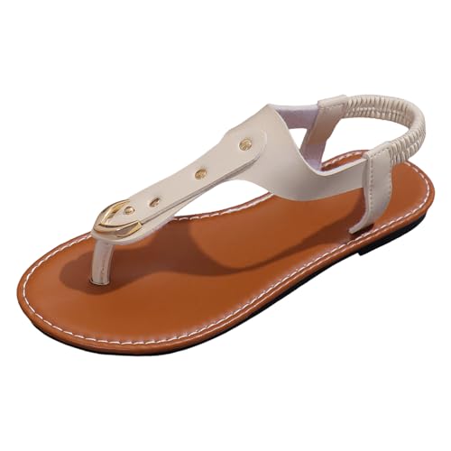 Zehentrenner Sandalen Damen, OrthopäDische Sandalen Damen, Sommer Slip On Stiefeletten Beach Schuhe Outdoor Frühlingssandalen Flache Römische Flip Flops für Frauen Strandsandalen von Dasongff