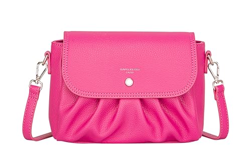 David Jones Paris - Damen Clutch aus PU-Leder mit Tasche Elegant Kleine Größe - Arbeit Stadt Mädchen Mode Elegant und Modisch Rot Rosa, Rosarot. von David Jones