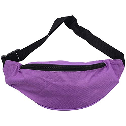 Dawafit Gürteltasche für Damen und Herren, Unisex, mit Reißverschluss, Violett, violett von Dawafit