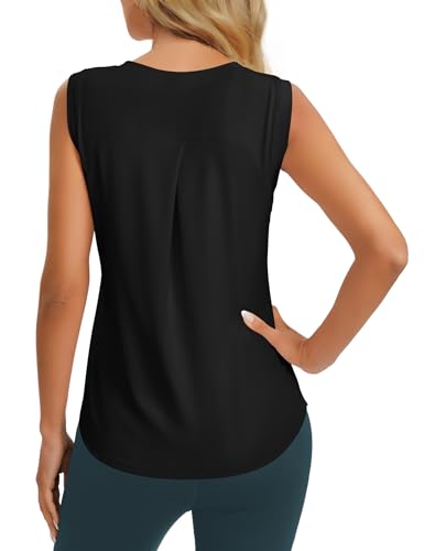 Dawnrole Damen Sport Top Ärmelloses Tennis Fitness Shirt Damen Leichte Yoga Sport Oberteile Dawnrole Damen Sport Top Ärmelloses Tennis Fitness Shirt Damen Leichte Yoga Sport Oberteile von Dawnrole