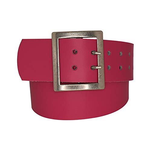 DayneQ 6cm Breit Echt Leder Guertel Altsilber Nickelfree - 1381-60 - Pink Bundweite 105cm DayneQ 6cm Breit Echt Leder Guertel Altsilber Nickelfree - 1381-60 - Pink Bundweite 105cm von DayneQ
