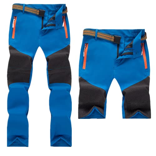 Daysskk Hose Sommer Jungen Kinder Zip Off Trekkinghose Kinder Zip Off Wanderhose Jungen Sommer Wasserdicht Freizeithose Jungen Schnelltrocknend Blau 150 von Daysskk