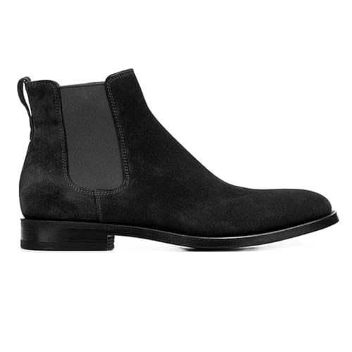 Dcbdx Herren Straßenschuhe Boots mit Blockabsatz Lässiger Wildleder Chelsea Boots Knöchelboots,Schwarz,45 EU Dcbdx Herren Straßenschuhe Boots mit Blockabsatz Lässiger Wildleder Chelsea Boots Knöchelboots,Schwarz,45 EU von Dcbdx