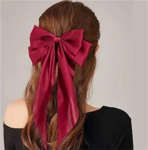 Elegante große Satin-Haarspange für Damen, 1 Stück, mit Schleife, Haarschmuck von Dcvmvmn