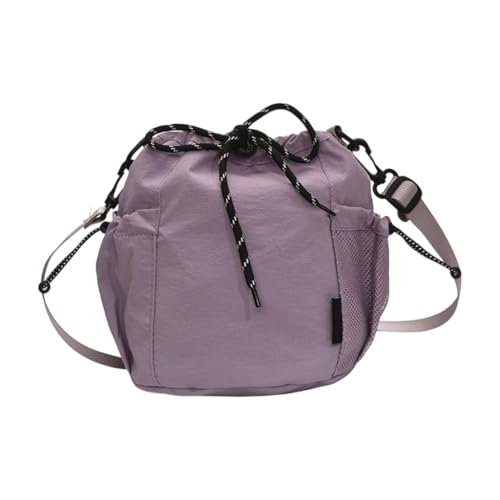 Ddujbtp 2025 Sommer-Eimertasche, leichte Nylon-Handtasche für Damen, lässige Umhängetasche, Umhängetasche mit geräumigem Innenraum, violett, Taschen-Organizer Ddujbtp 2025 Sommer-Eimertasche, leichte Nylon-Handtasche für Damen, lässige Umhängetasche, Umhängetasche mit geräumigem Innenraum, violett, Taschen-Organizer von Ddujbtp