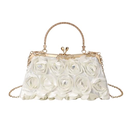 Ddujbtp Anspruchsvolle Polyester-Clutch-Geldbörse, Abendtasche, Handtasche für Brautveranstaltungen, weiß, 03style, Taschen-Organizer Ddujbtp Anspruchsvolle Polyester-Clutch-Geldbörse, Abendtasche, Handtasche für Brautveranstaltungen, weiß, 03style, Taschen-Organizer von Ddujbtp