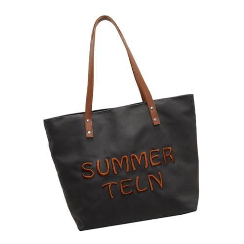 Ddujbtp Damentasche mit großem Fassungsvermögen, Schultertasche, Segeltuch, Handtasche, Studenten, Schultasche, koreanischer Stil, Achseltasche für Pendler, Schwarzer Teefarben, Taschen-Organizer Ddujbtp Damentasche mit großem Fassungsvermögen, Schultertasche, Segeltuch, Handtasche, Studenten, Schultasche, koreanischer Stil, Achseltasche für Pendler, Schwarzer Teefarben, Taschen-Organizer von Ddujbtp