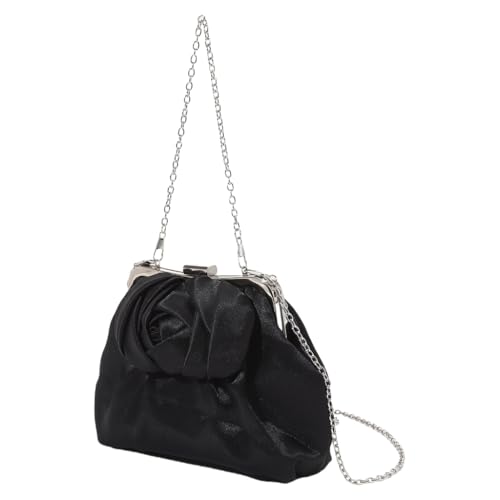 Ddujbtp Elegante Clutch mit Rosenblüten und Handgelenk, Abendtasche für Damen, Umhängetasche, Handtasche, Hochzeitsparty-Zubehör, Schwarz , Taschen-Organizer Ddujbtp Elegante Clutch mit Rosenblüten und Handgelenk, Abendtasche für Damen, Umhängetasche, Handtasche, Hochzeitsparty-Zubehör, Schwarz , Taschen-Organizer von Ddujbtp