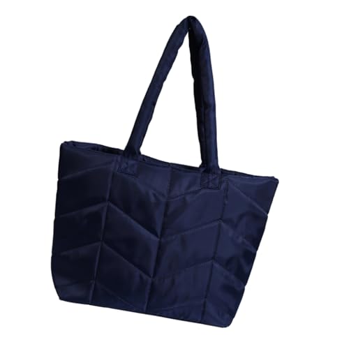 Ddujbtp Gesteppte Winter-Umhängetasche, großes Fassungsvermögen, Nylon, gepolstert, Nylon, Unterarm-Geldbörse, lässige Handtasche für Damen, dunkelblau, Taschen-Organizer Ddujbtp Gesteppte Winter-Umhängetasche, großes Fassungsvermögen, Nylon, gepolstert, Nylon, Unterarm-Geldbörse, lässige Handtasche für Damen, dunkelblau, Taschen-Organizer von Ddujbtp