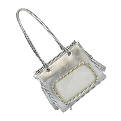 Ddujbtp Harajuku Itabag Umhängetasche, transparente Tasche, Kuriertasche, Damen, Ita-Tasche, Crossbody-Tasche, Handtasche, Umhängetasche für Damen, silber, Taschen-Organizer Ddujbtp Harajuku Itabag Umhängetasche, transparente Tasche, Kuriertasche, Damen, Ita-Tasche, Crossbody-Tasche, Handtasche, Umhängetasche für Damen, silber, Taschen-Organizer von Ddujbtp