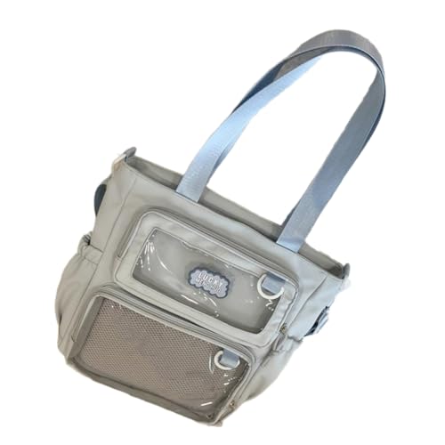 Ddujbtp Itabag Umhängetasche für japanische Schulmädchen, großes Fassungsvermögen, transparentes Fenster, Anime-Anstecknadel, Umhängetasche, transparente Handtasche, blau, Taschen-Organizer Ddujbtp Itabag Umhängetasche für japanische Schulmädchen, großes Fassungsvermögen, transparentes Fenster, Anime-Anstecknadel, Umhängetasche, transparente Handtasche, blau, Taschen-Organizer von Ddujbtp