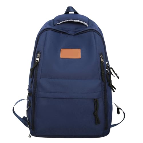 Ddujbtp Japanischer Schulrucksack für Teenager, Mädchen, Jungen, großes Fassungsvermögen, Schultasche, Uni, Büchertasche, einfarbig, mit Reißverschluss, blau, Add accessories, Taschen-Organizer Ddujbtp Japanischer Schulrucksack für Teenager, Mädchen, Jungen, großes Fassungsvermögen, Schultasche, Uni, Büchertasche, einfarbig, mit Reißverschluss, blau, Add accessories, Taschen-Organizer von Ddujbtp