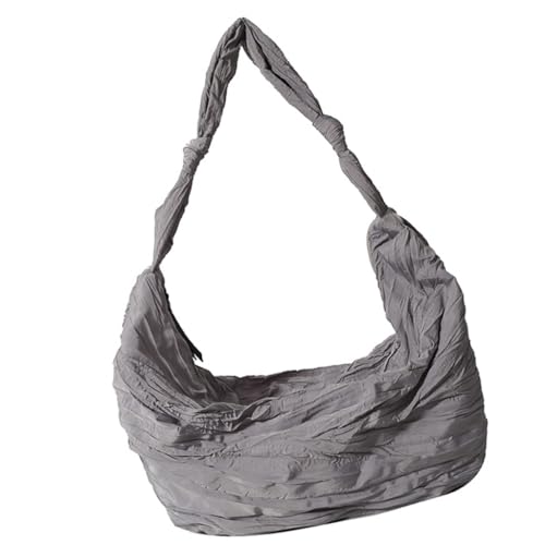 Ddujbtp Lässige Dumpling Geldbörse Nylon Umhängetasche für Damen und Herren Plissee Satchel mit mehreren Taschen Party Handtasche, grau, Taschen-Organizer Ddujbtp Lässige Dumpling Geldbörse Nylon Umhängetasche für Damen und Herren Plissee Satchel mit mehreren Taschen Party Handtasche, grau, Taschen-Organizer von Ddujbtp