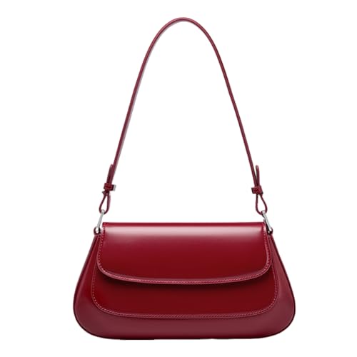 Ddujbtp Modische Mehrzweck-Umhängetasche für Damen, Kunstleder, Unterarm-Handtasche mit verstellbarem Riemen, Crossbody-Tasche, rot, Taschen-Organizer Ddujbtp Modische Mehrzweck-Umhängetasche für Damen, Kunstleder, Unterarm-Handtasche mit verstellbarem Riemen, Crossbody-Tasche, rot, Taschen-Organizer von Ddujbtp