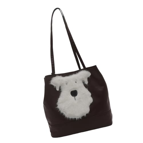 Ddujbtp Modische Umhängetasche für Damen, große Kapazität, Cartoon-Hunde-Druck, Handtasche, PU-Rucksack, Schultasche, lässiger Tagesrucksack, coffee, Taschen-Organizer Ddujbtp Modische Umhängetasche für Damen, große Kapazität, Cartoon-Hunde-Druck, Handtasche, PU-Rucksack, Schultasche, lässiger Tagesrucksack, coffee, Taschen-Organizer von Ddujbtp