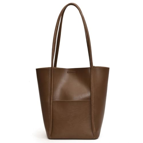 Ddujbtp Retro-Minimalisten-Umhängetasche, PU-Leder, einfarbig, Handtasche für den täglichen Gebrauch, Pendler, Shopper große Unterarmtasche, khaki, Taschen-Organizer Ddujbtp Retro-Minimalisten-Umhängetasche, PU-Leder, einfarbig, Handtasche für den täglichen Gebrauch, Pendler, Shopper große Unterarmtasche, khaki, Taschen-Organizer von Ddujbtp