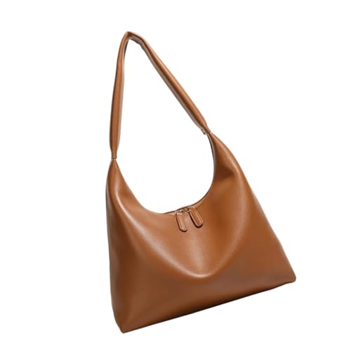 Ddujbtp Schultertasche für Damen, trendige, einfache Hoboes-Handtasche, PU-Leder, Unterarm-Geldbörse, modische Clutch-Geldbörse mit Reißverschluss, braun, Taschen-Organizer Ddujbtp Schultertasche für Damen, trendige, einfache Hoboes-Handtasche, PU-Leder, Unterarm-Geldbörse, modische Clutch-Geldbörse mit Reißverschluss, braun, Taschen-Organizer von Ddujbtp