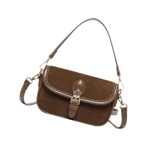 Ddujbtp Vintage Umhängetasche aus Wildlederimitat mit verstellbarem Riemen, Tragegriff oben, Mini-Schultertasche, Handtasche für Damen, braun, Taschen-Organizer Ddujbtp Vintage Umhängetasche aus Wildlederimitat mit verstellbarem Riemen, Tragegriff oben, Mini-Schultertasche, Handtasche für Damen, braun, Taschen-Organizer von Ddujbtp