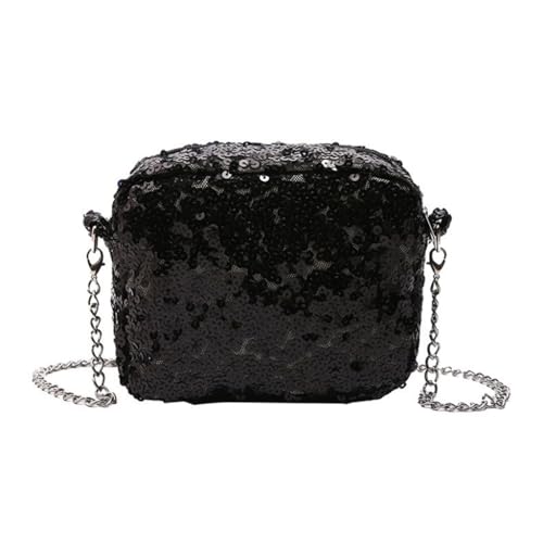 Elegante Pailletten-Abendtasche, Handtasche mit Kette, für Damen, zarte Schultertaschen, Crossbody-Tasche, Abendgeldbörse, Schwarz , Taschen-Organizer Elegante Pailletten-Abendtasche, Handtasche mit Kette, für Damen, zarte Schultertaschen, Crossbody-Tasche, Abendgeldbörse, Schwarz , Taschen-Organizer von Ddujbtp