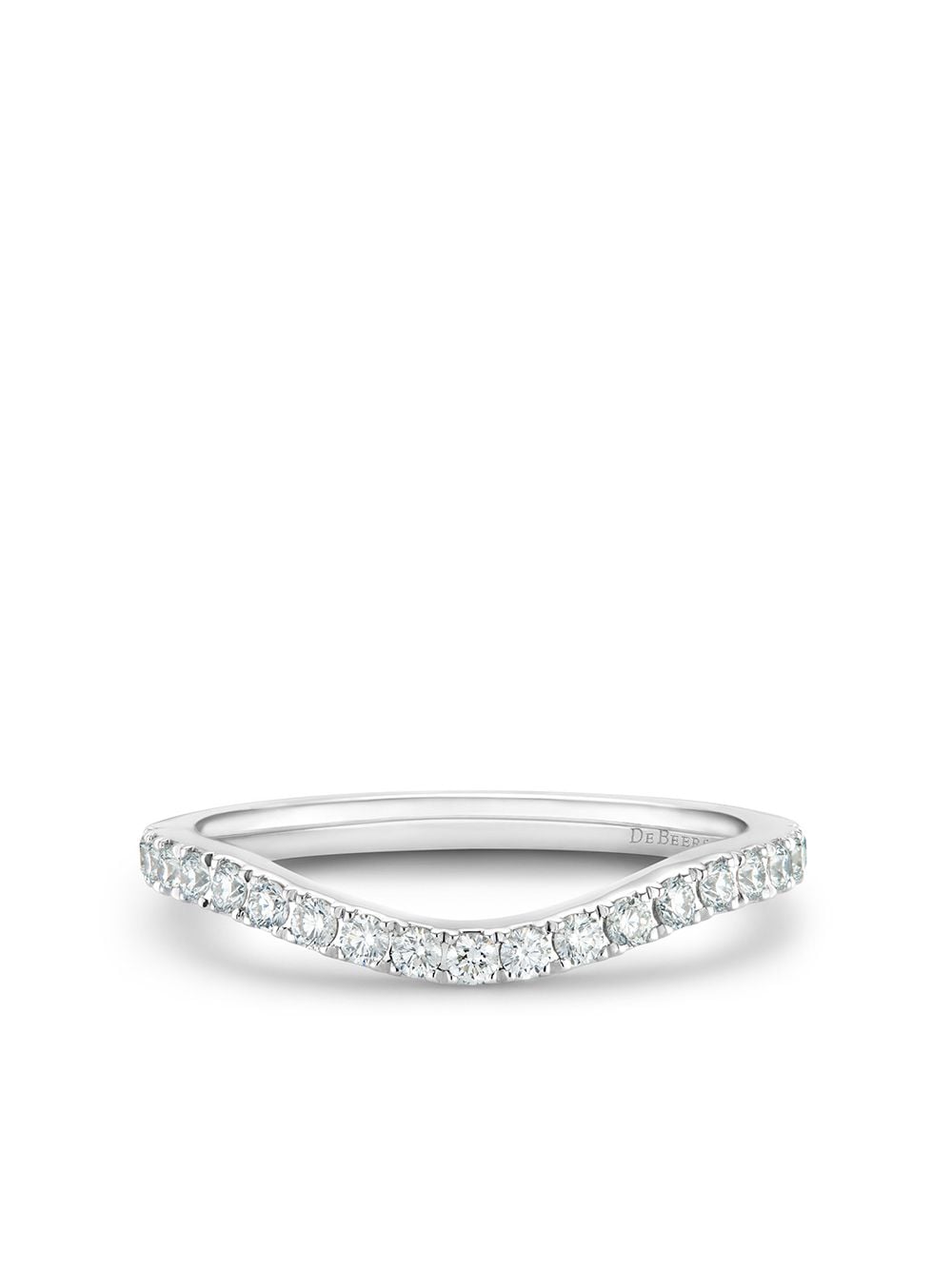 De Beers Jewellers 'DB Classic' Platinring - Weiß von De Beers Jewellers