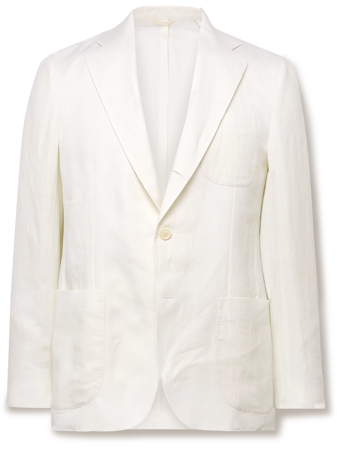 De Petrillo - Slim-Fit Linen Suit Jacket - Men - White - IT 54 von De Petrillo