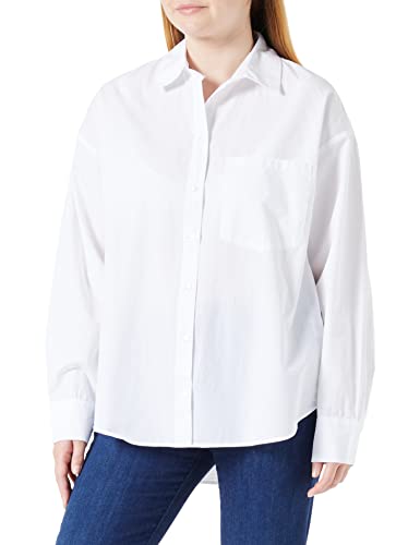 DeFacto Damen U7763AZ Tunic Shirt, White, M von DeFacto