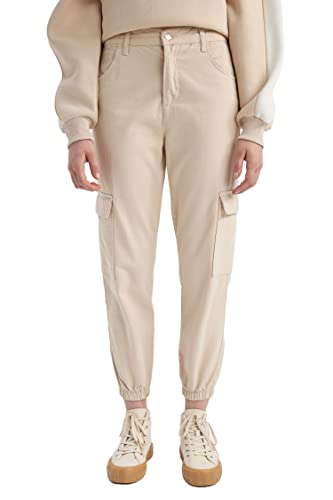 DeFacto Damen W8036AZ Sweatpants, BEIGE, 42 von DeFacto