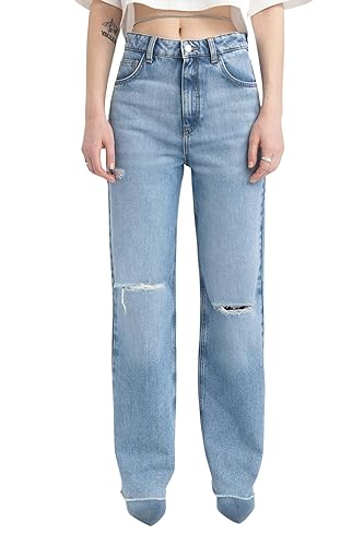 DeFacto Damen Z9720AZ Jeans, MID Blue, 36 von DeFacto