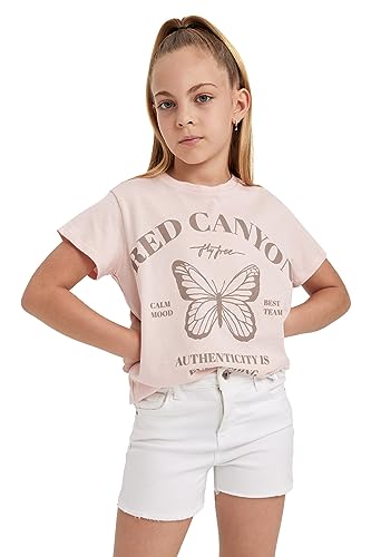 DeFacto Girl's B0675A8 T-Shirt, PINK, 5-6 Jahre von DeFacto