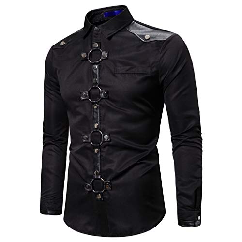 DeaAmyGline Herren Gothic Frack Hemd Steampunk Mantel Mittelalter Gehrock Jacke Viktorianisch Punk Kleidung Palast Renaissance Halloween Kostüm Karneval Cosplay Smoking Anzüge Uniform von DeaAmyGline