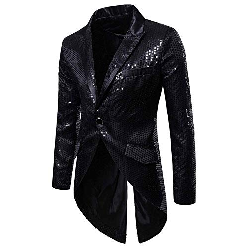 Herren Gothic Frack Steampunk Jacke Pailletten Smoking Anzüge Mittelalter Gehrock Mantel Viktorianischen Punk Kleidung Court Renaissance Halloween Kostüm Karneval Cosplay Uniform Abendkleid von DeaAmyGline