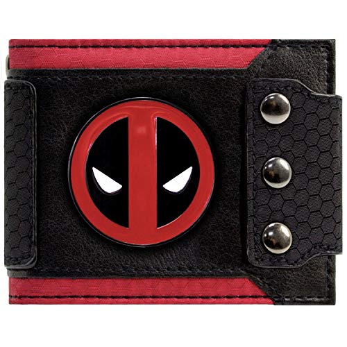 Marvel Deadpool Abzeichen Triple-Buttoned Schwarz Portemonnaie Geldbörse von Deadpool