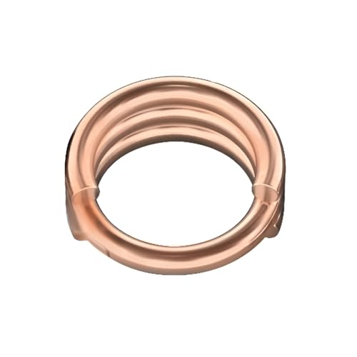 1 Stück 1,0 mm (18 G) Roségold, Durchmesser 8 mm, Septum Scharnier Nasenring Tragus Orbitalknorpel Schmuck 316L Edelstahl Hypoallergen Ohrring Conch Ring Piercing Schmuck für Frauen und Männer von Decentraland