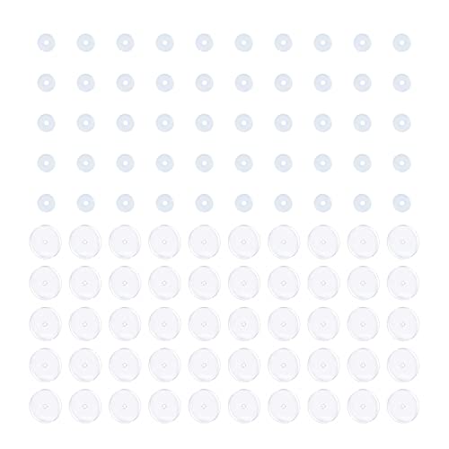 3MM 50PCS 7MM 50PCS Clear Piercing Disc für Piercing Bump, Druck Silikon Ohrringe für Keloide Heilpads Bauchnabel Piercing Kit von Decentraland