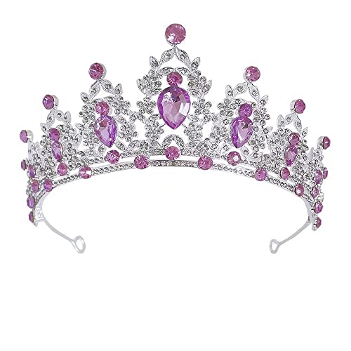 Kristall-Strass-Hochzeits-Tiara für Braut, Hochzeit, Prinzessin, Königin, Krönung, Geburtstagsfeier, silberne Krone, Mädchen und Frauen, Karneval, Party, Urlaub, Feier für Erwachsene von Decentraland