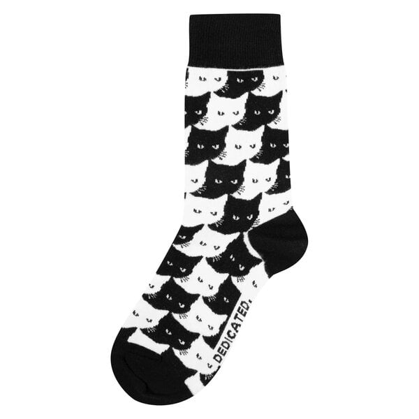 DEDICATED Sigtuna Pepita Cats - Unisex Socken mit Katzen Motiv von Dedicated